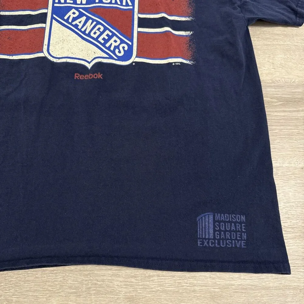 Michael Del Zotto Shirt New York Rangers NHL Reebok MSG Exclusive Men’s Blue XL